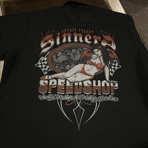 Lethal threat Black Sinners Speed Shop Tee